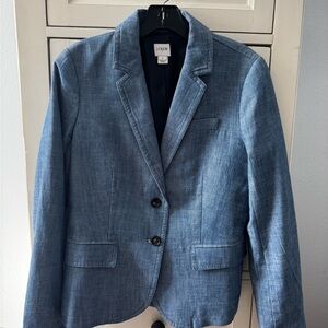 J. Crew Women's Denim Blue Blazer
